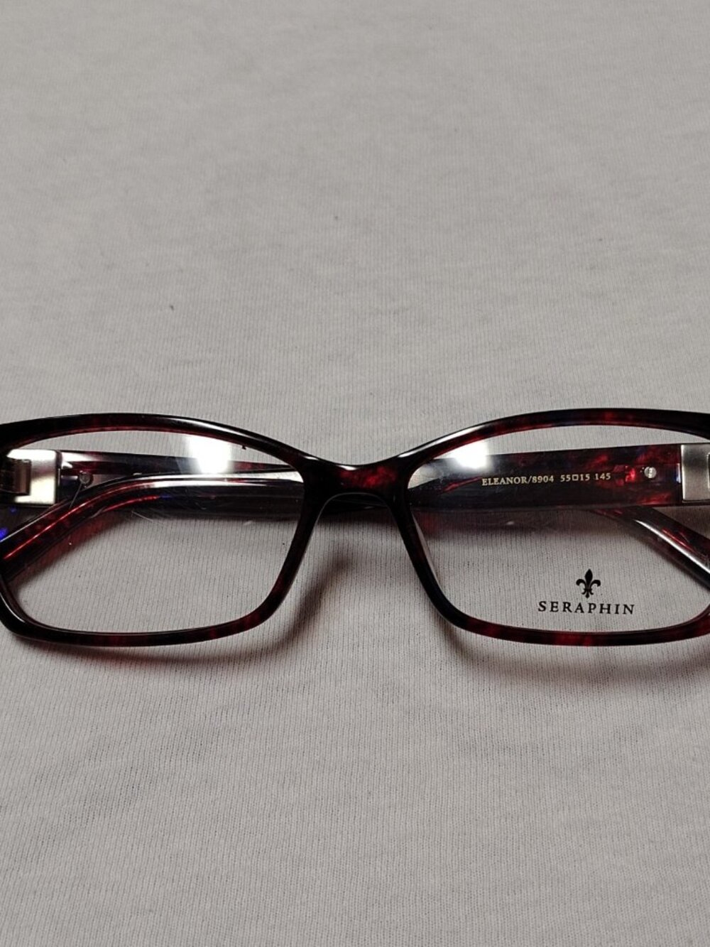 SERAPHIN Eleanor 8904 Red Tortoise Cat Eye Eyeglasses Frame Japan 55-15-145 New
